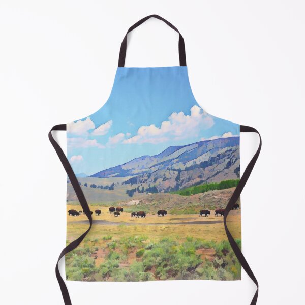 Item preview, Yellowstone Bison Herd Illustration designed and sold by tremendoustees.