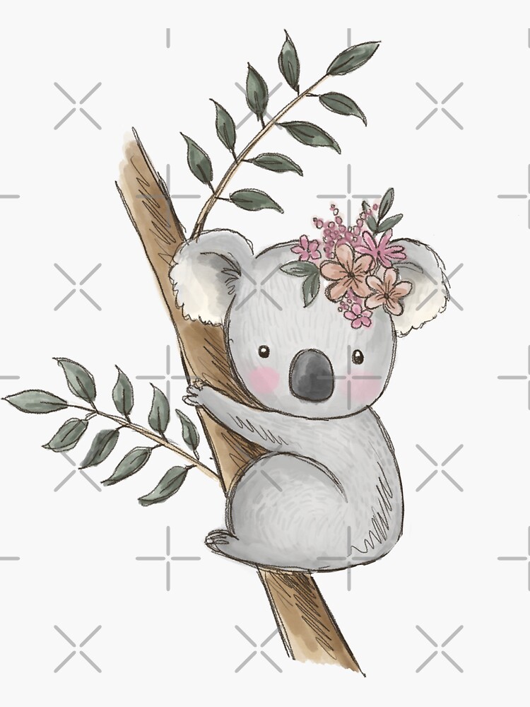 Premium Vector  Cute koala cartoon with gift box in watercolor painting  style