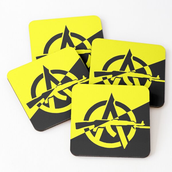 Item preview, Anarcho Capitalist Flag With AK 47 designed and sold by N0ISEZESTYdsgn.