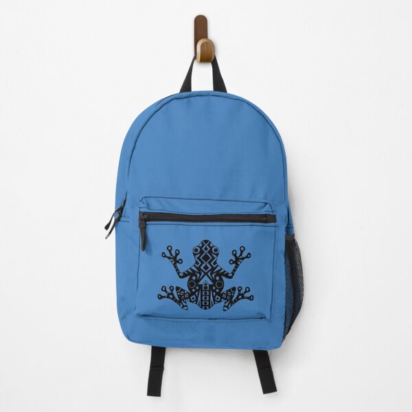 Item preview, Aztec Frog Black & Blue designed and sold by Deztiny Di Meo.