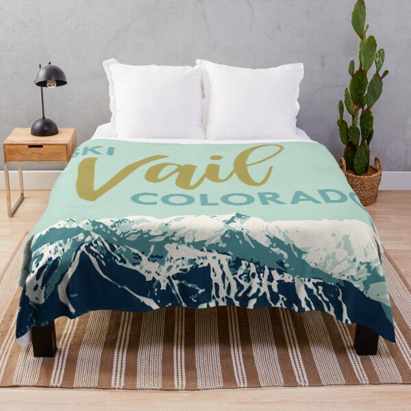 Item preview, Light Blue Ski Vail Colorado, vintage poster designed and sold by ROEDERcraft.