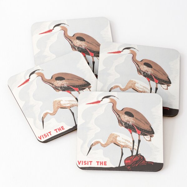 Item preview, Visit The ZOO Wild Birds Heron WPA Federal Art Project Pennsylvania designed and sold by retroposters.