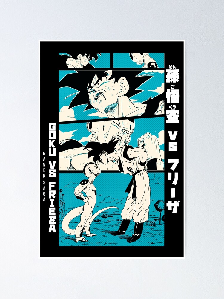 Dragon Ball Z Goku VS Frieza Manga Panel Poster for Sale by TorGraphix