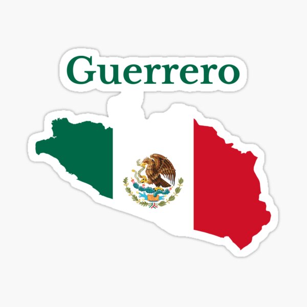 Guerrero State Mexico Map Guerrero State Map, Mexico" Sticker By Marosharaf | Redbubble