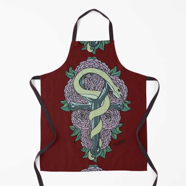 Item preview, Snake wrapped around ankh tattoo art by Katy Christoff designed and sold by KatyChristoff.