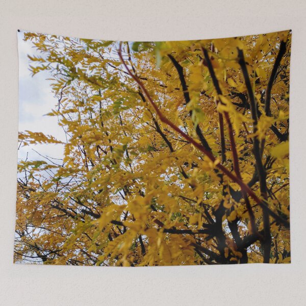 Item preview, Yellow Leaves Fall trees art, Autumn Vibes, Season changing colors  designed and sold by milkasweet.