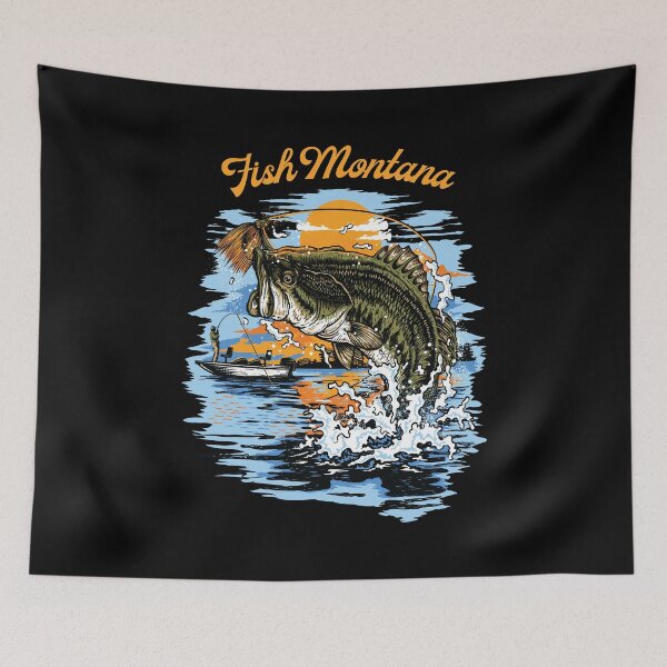 Item preview, Largemouth Bass Fishing Graphic design | Fish Montana graphic designed and sold by jakehughes2015.