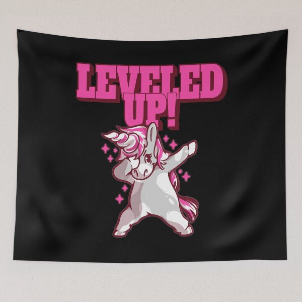 Item preview, Leveled Up! - Dabbing Unicorn - Gamer Birthday - Big Brother - Big Sister designed and sold by GamersBoost.