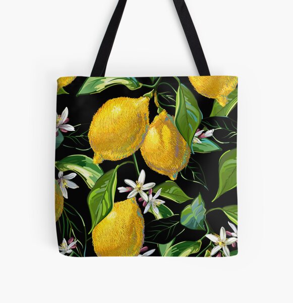 BEAUTIFUL FRESH YELLOW LEMONS ADORN THIS HANDY BAG Tote Bag