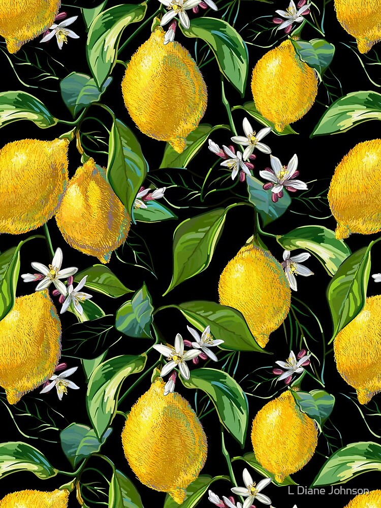 Discover Fresh Lemons Black Mini Skirt