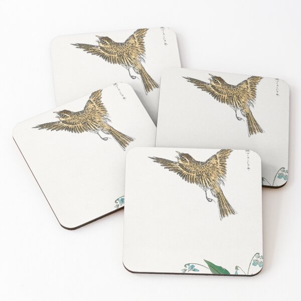 Item preview, japanese water pipit and viola illustration 43380617781 designed and sold by Bird-Lore.