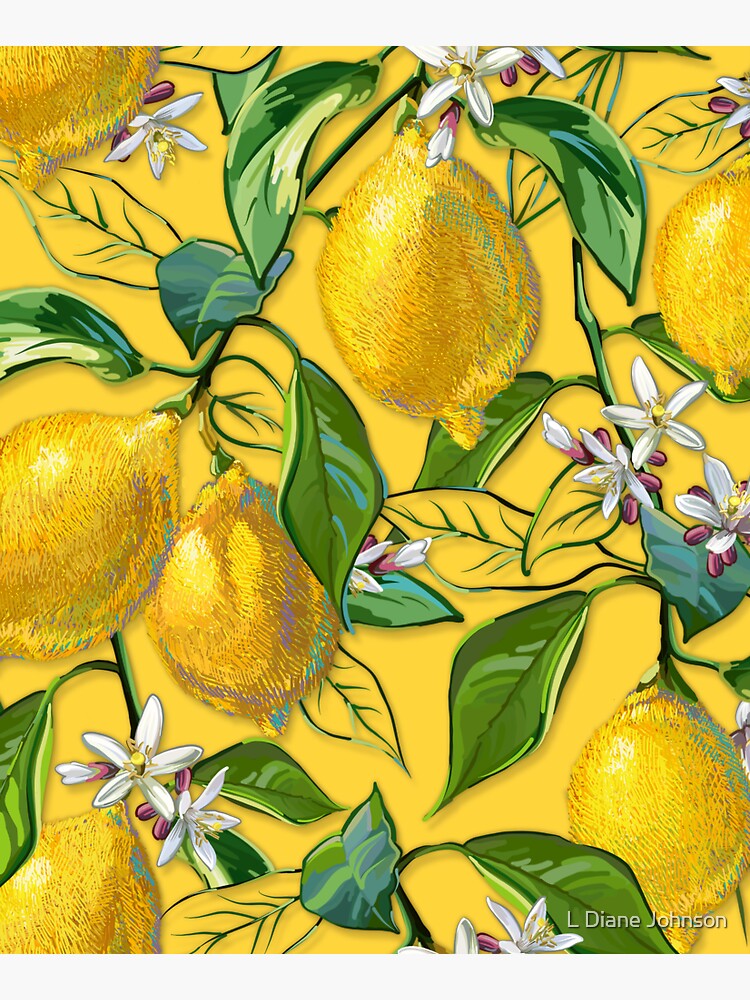 Fresh Lemons  Yellow Tote Bag for Sale by L Diane Johnson