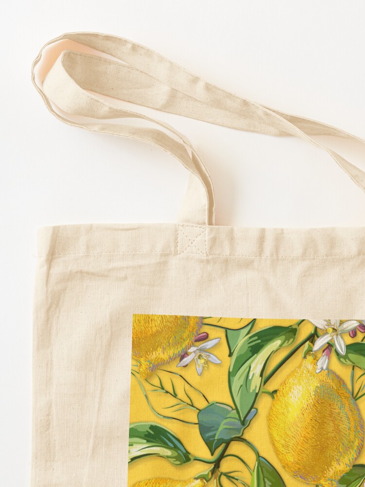 BEAUTIFUL FRESH YELLOW LEMONS ADORN THIS HANDY BAG Tote Bag