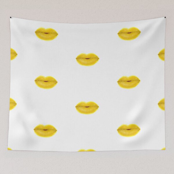 Item preview, Orange Yellow Cute Thick Lips Watercolor Painting designed and sold by javes93.