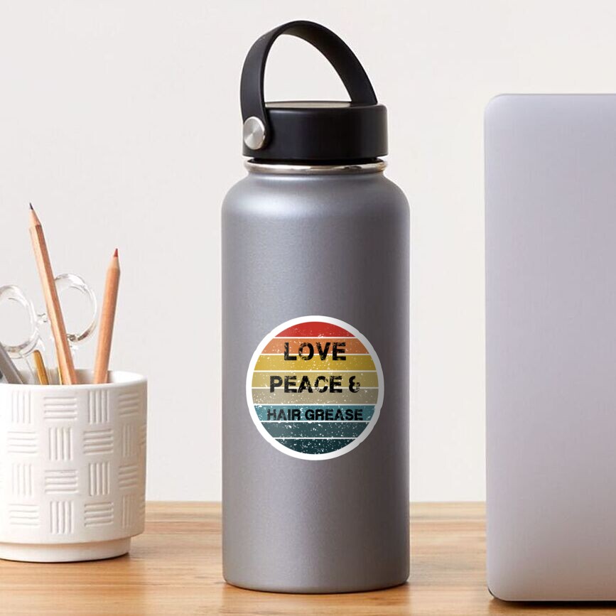 "Love Peace and Hair Grease" Sticker for Sale by evadeedesigns Redbubble