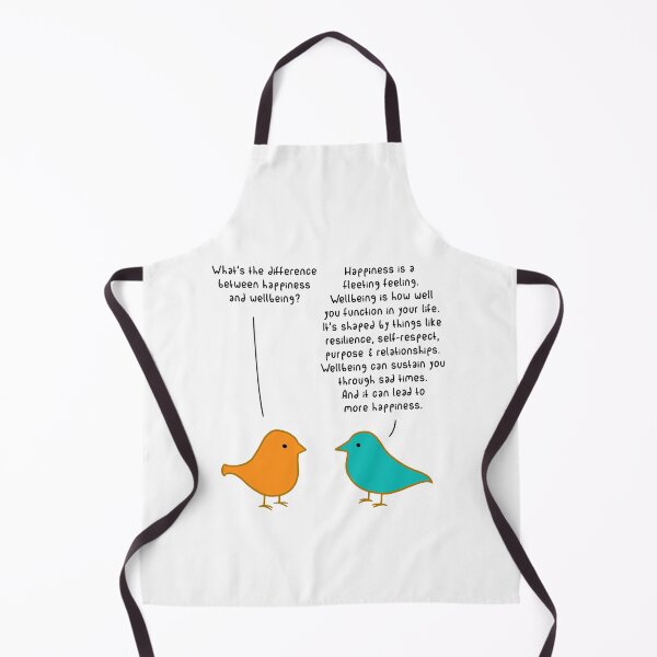 Item preview, Happiness vs Wellbeing - White designed and sold by ImperfectLife.