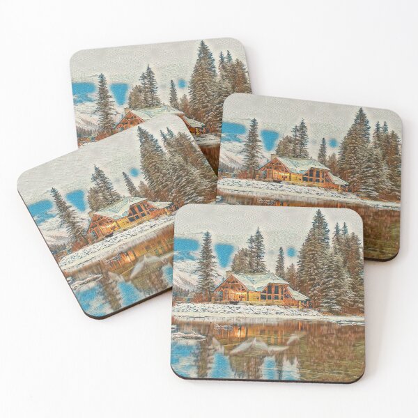 Item preview, Winter Lakeside House Road Trip Getaway designed and sold by Galathi Designs.