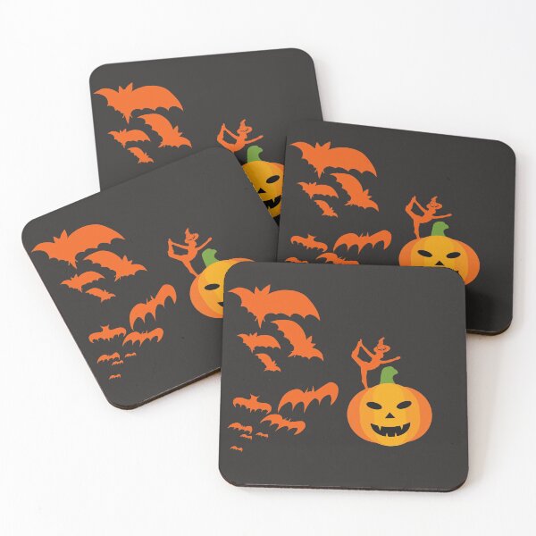 Item preview, Yoga Witch Design With Pumpkin And Bats designed and sold by BoBiBi Designs.