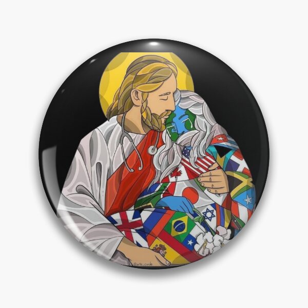 Item preview, Jesus abstract saving earth merchandise designed and sold by Sovik Goswami.