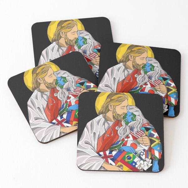 Item preview, Jesus abstract saving earth merchandise designed and sold by Sovik Goswami.