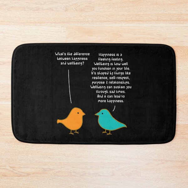 Item preview, Happiness vs Wellbeing - Black designed and sold by ImperfectLife.