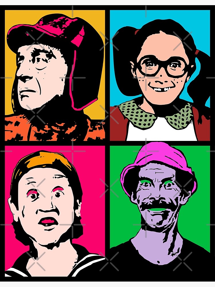 Disover El Chavo, Don Ramón, Chilindrina and Quico - Popart Premium Matte Vertical poster