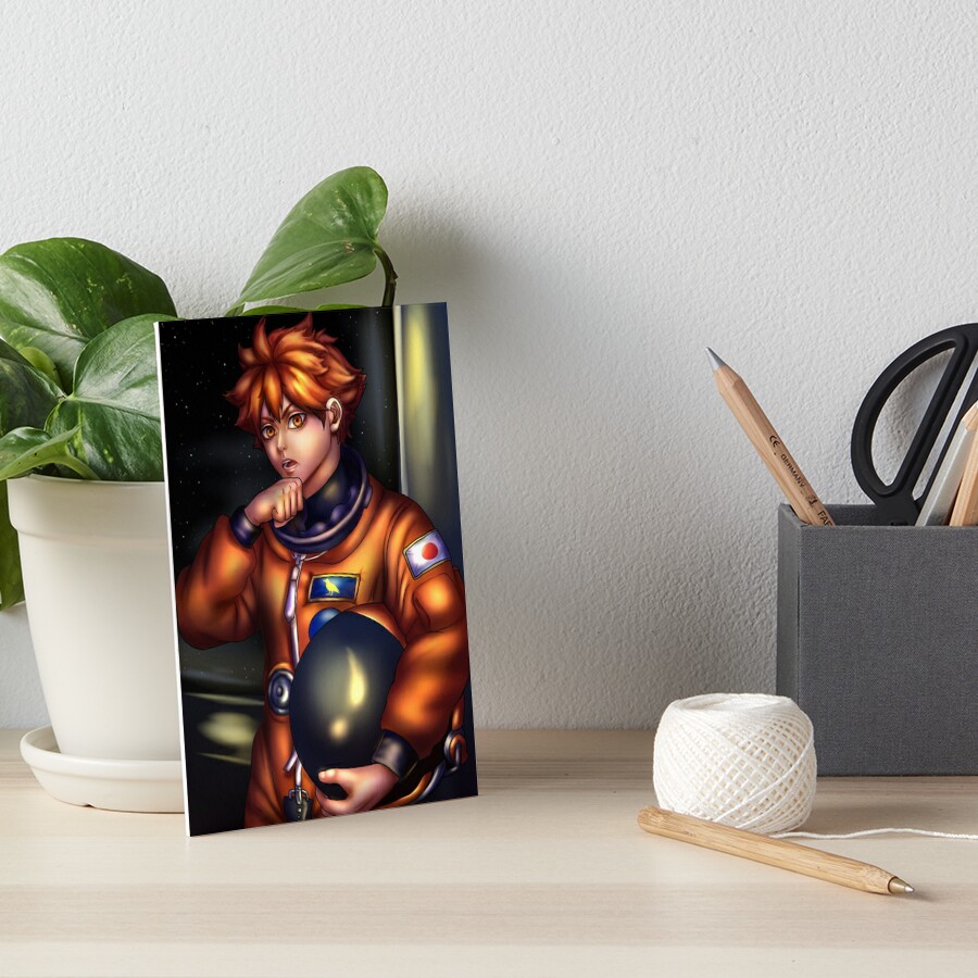 Hinata From Haikyuu As An Among Us Character Art Board Print By Introvertmochi Redbubble