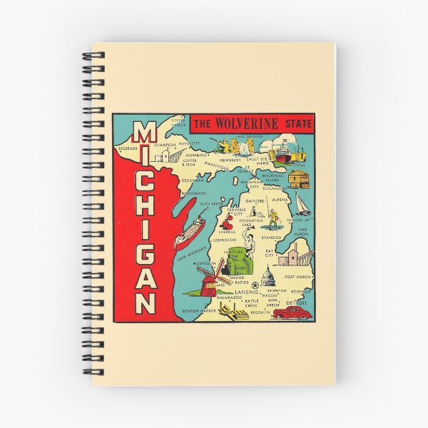 Item preview, Vintage Michigan Map designed and sold by fearcity.