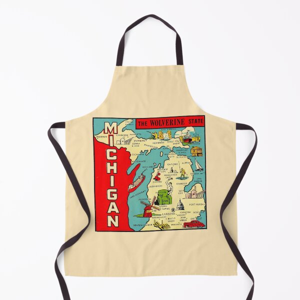 Item preview, Vintage Michigan Map designed and sold by fearcity.