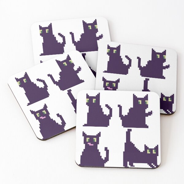 Item preview, PIXEL HALLOWEEN: Black Cats designed and sold by sukotsuto_art.