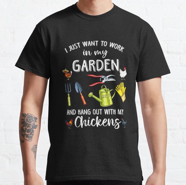 Aperçu de l'œuvre  Je veux juste travailler dans mon jardin et sortir avec mes poules créée et vendue par JacquelineEdwar.