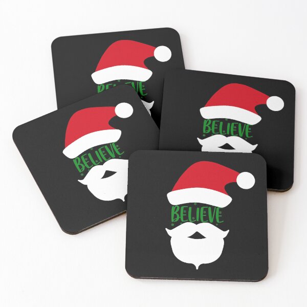 Item preview, 'Believe' Minimal Santa designed and sold by Happy Puppy Print On Demand.