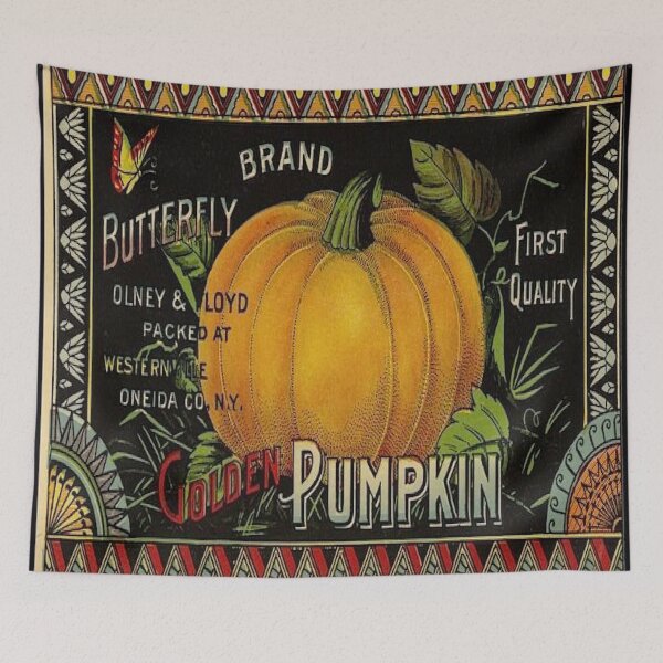 Item preview, Old Timey pumpkin label designed and sold by Dubage603.