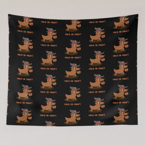 Item preview, Trick or Treat. Cute Halloween Dog Meme designed and sold by PetitePeche.