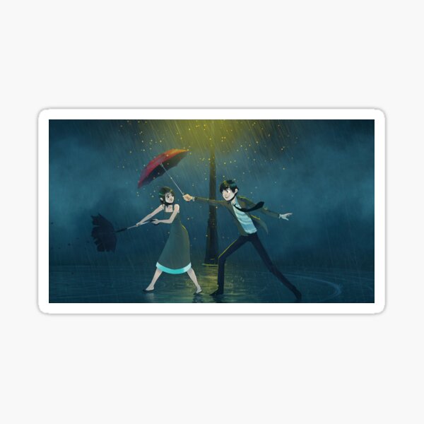 That Guy with an Umbrella Illustration Sticker