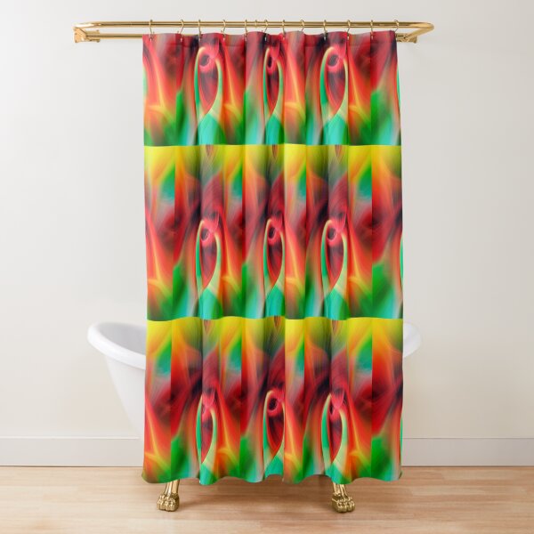 Rudbeckia Twirl Abstract. Shower Curtain