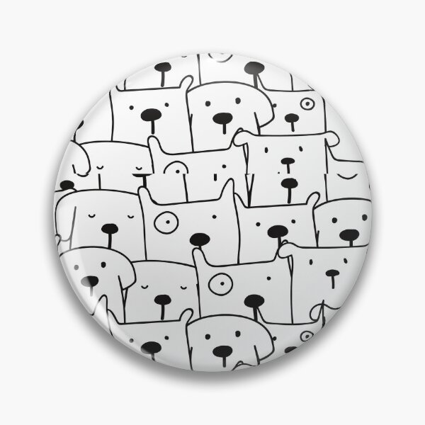 Item preview, White Dog Heads Pattern designed and sold by Fashion-clothes.