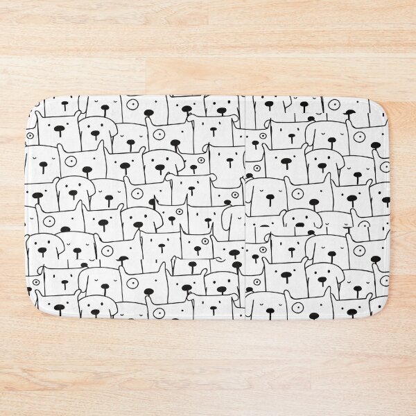 Item preview, White Dog Heads Pattern designed and sold by Fashion-clothes.