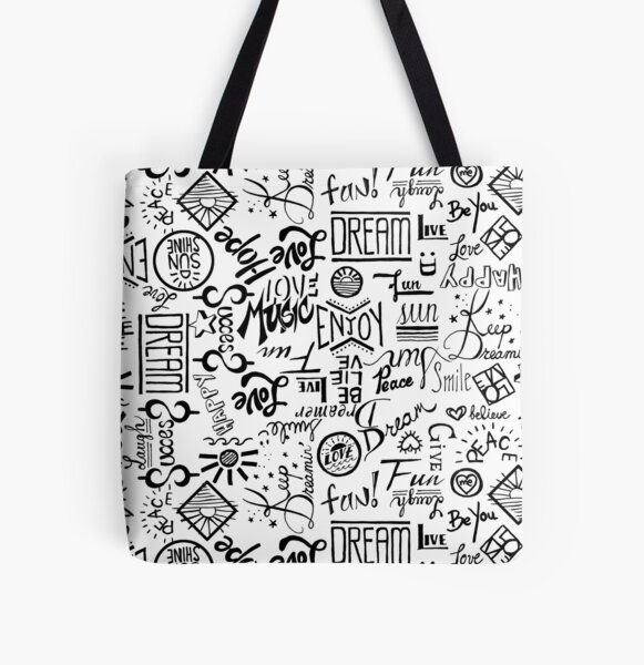 Be Positive All Over Print Tote Bag