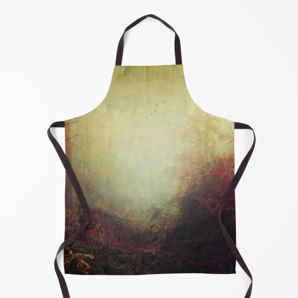 Item preview, Fall Impressions Small valley in a forest on a misty morning designed and sold by Dyrk Wyst Redbubble Shop.