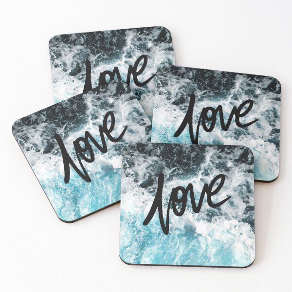 Item preview, Blue Ocean Wave Love Letters designed and sold by SpicyCherrys.