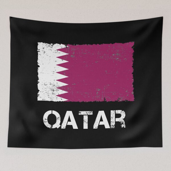 Item preview, Qatar Vintage Flag Used Look designed and sold by Argentini.