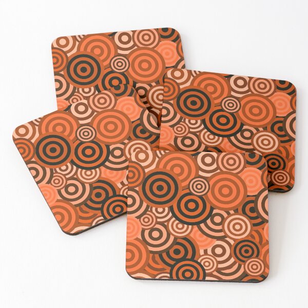 Item preview, Orange Retro Spirals Pattern designed and sold by everything4eva.