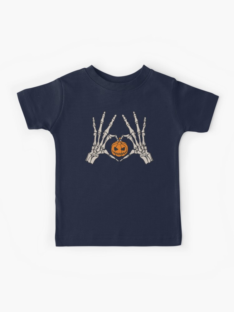 Halloween Middle Finger Skeleton Hand Skull Gifts Shirt, Scary Skull