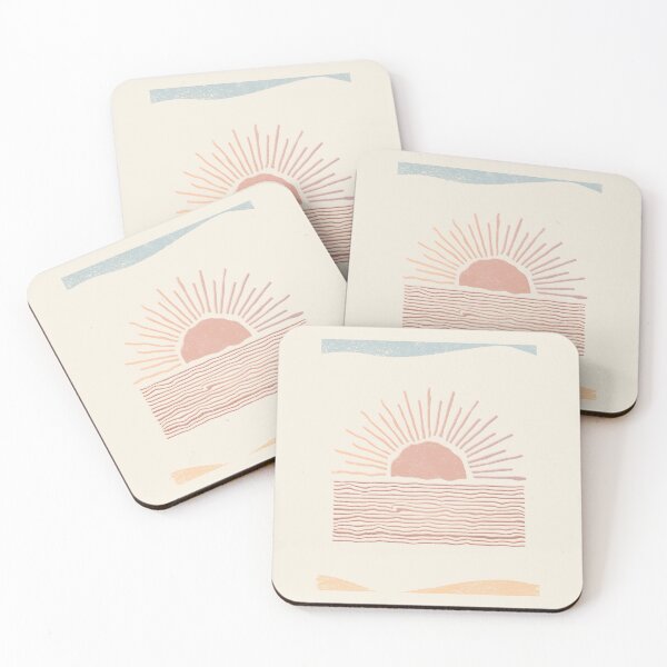 Artikelvorschau, Sonnenuntergangslandschaft | Sonnenaufgang Vintage moderne Boho Kunst entworfen und verkauft von EarthBoho.