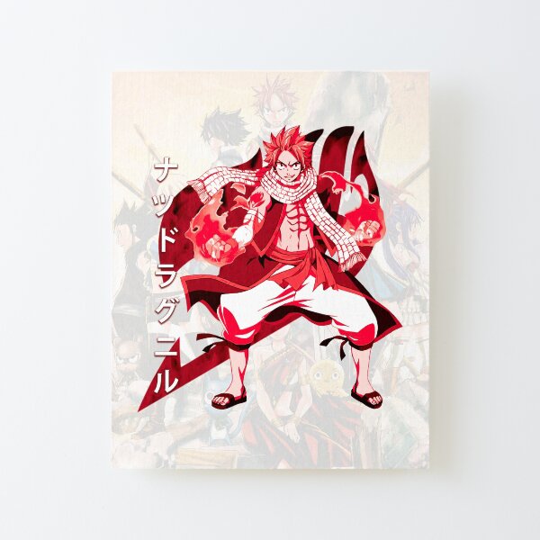 Fairy Tail - Natsu Dragneel Lámina montada de lienzo