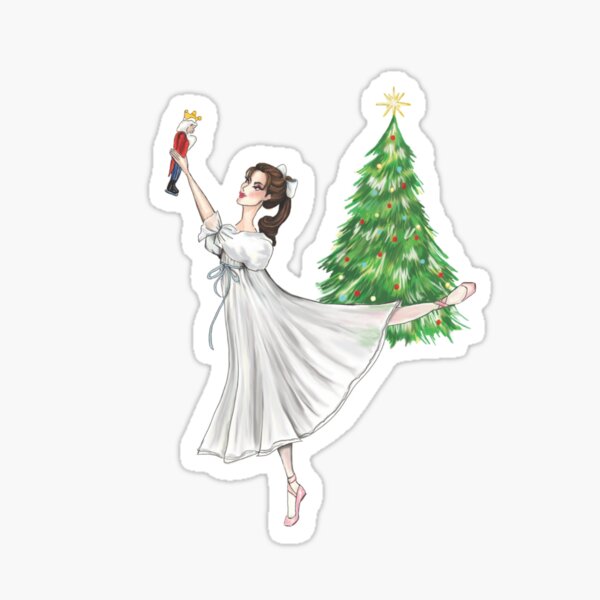 "Nutcracker CLARA illustration " Sticker for Sale by DashwoodStyle