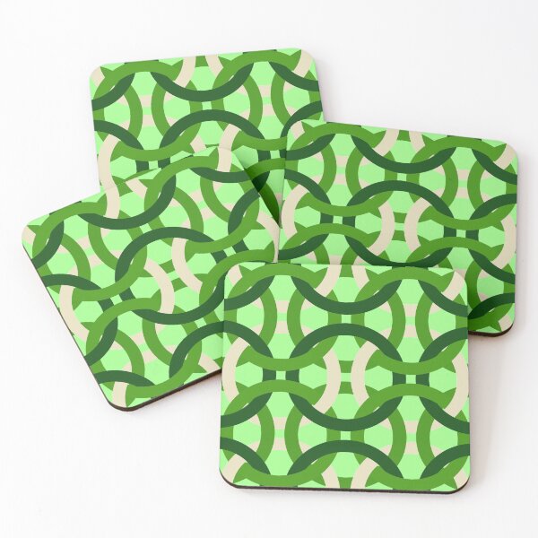Item preview, Green Minimalist Chains Pattern designed and sold by everything4eva.