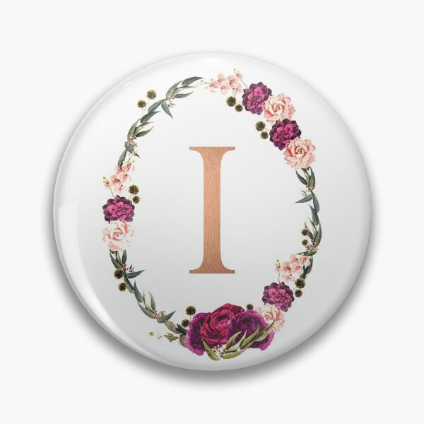 Item preview, Floral Gold Monogram ‘I’  designed and sold by PAPERPLAN.