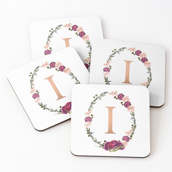 Item preview, Floral Gold Monogram ‘I’  designed and sold by PAPERPLAN.